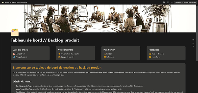 Exemple de backlog produit