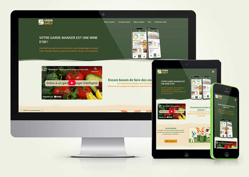 Site promotionnel GreenShelf