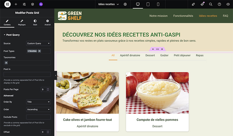 Site promotionnel GreenShelf